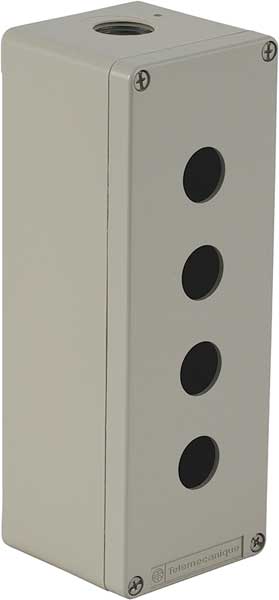 Pushbutton Enclosure, 22mm, 4 Holes, Metal