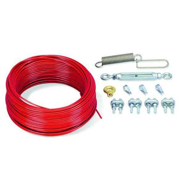 Cable Kit, Plastic Coated Steel, 84 ft. L