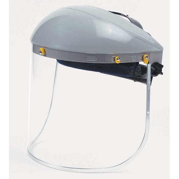 Ratchet Faceshield Assembly, Gry, 8x15-1/2
