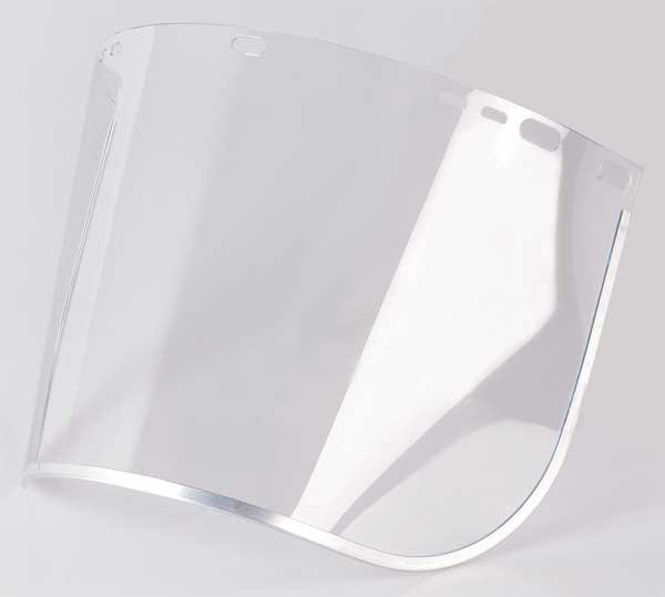 Faceshield Visor, Plycrb, AlBd, Cl, 8x15-1/2