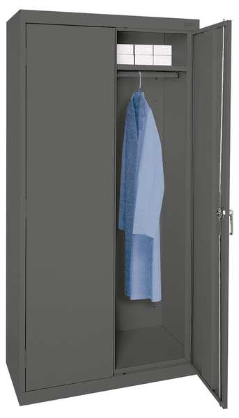 22/24 ga. ga. Steel Storage Cabinet, 36 in W, 72 in H, Stationary