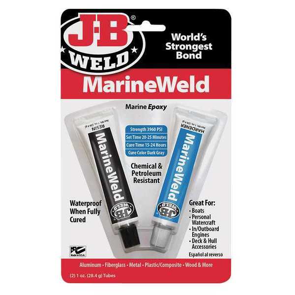 Epoxy Adhesive, Gray, 1:01 Mix Ratio, 6 hr Functional Cure, Tube