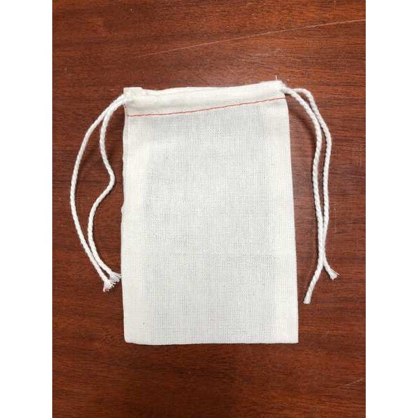 Dbl Drawstring Parts Bag, 4x2-3/4in, PK100