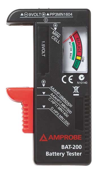 Battery Tester, 9V, AA, AAA, C and D Cell