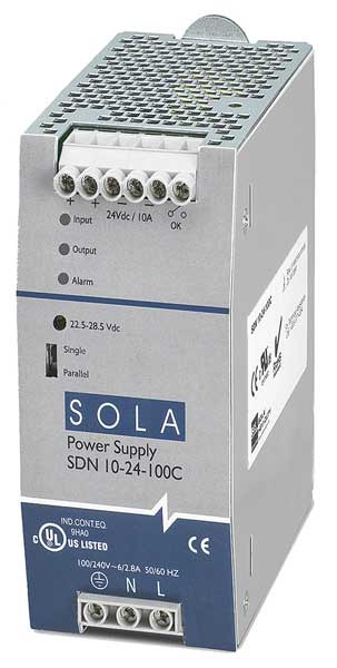 DC Power Supply, 24VDC, 10A, 60Hz