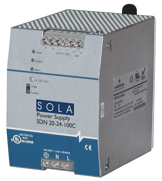 DC Power Supply, 24VDC, 20A, 60Hz