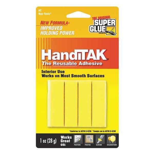 Putty, Reusable, 1 oz., (4) Yellow Strips