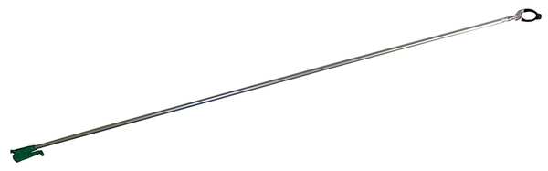 Trash Grabber, Squeeze Handle, 36 in L, 4 1/4 in Grabber Opening, Steel, Green