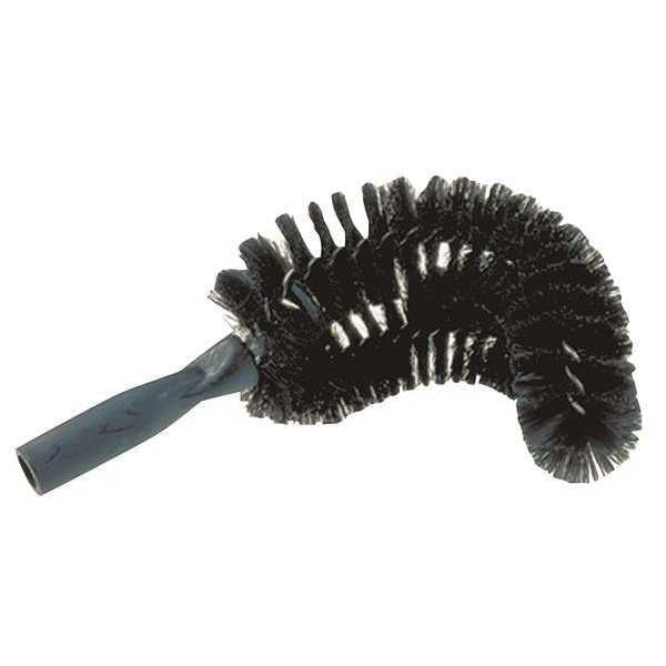 9 in W Pipe Brush, 4 in L Handle, 11 in L Brush, Black, Polypropylene, 15 in L Overall