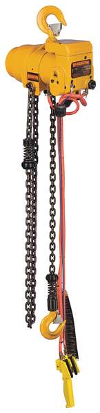 Air Chain Hoist, 4000 lb. Cap., 15 ft. Lft