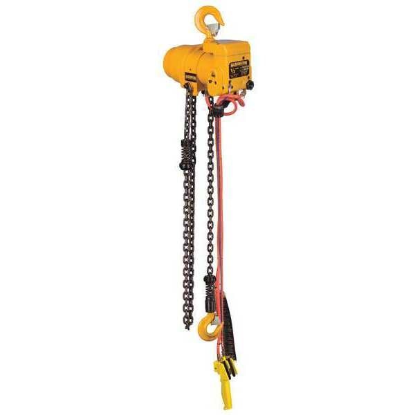 Air Chain Hoist, 1000 lb. Cap., 15 ft. Lft