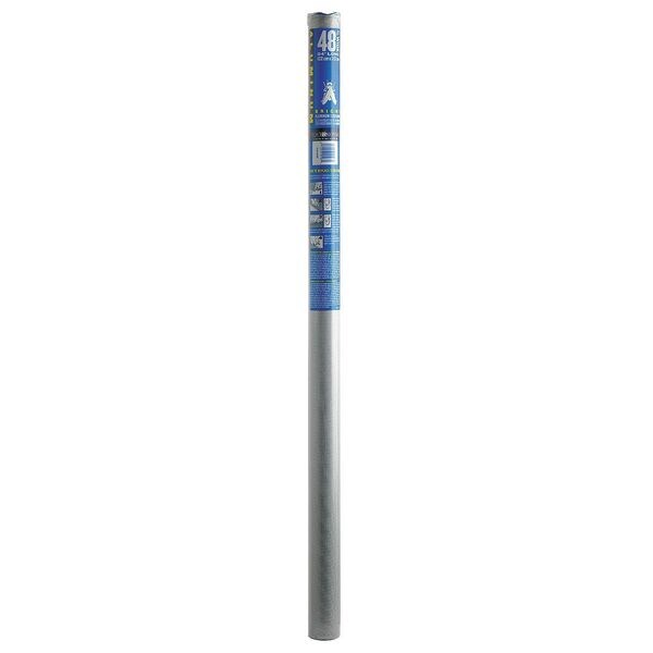 Door and Window Screen, Aluminum, 60 in W, 100 ft L, 0.011 in Wire Dia, Charcoal