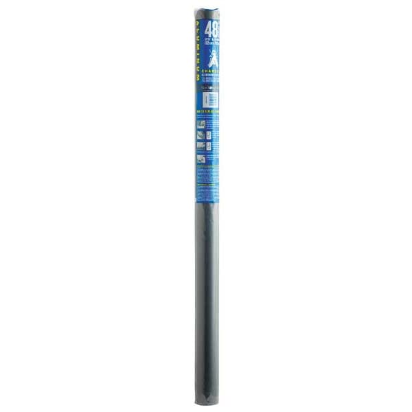 Door and Window Screen, Aluminum, 48 in W, 25 ft L, 0.011 in Wire Dia, Charcoal