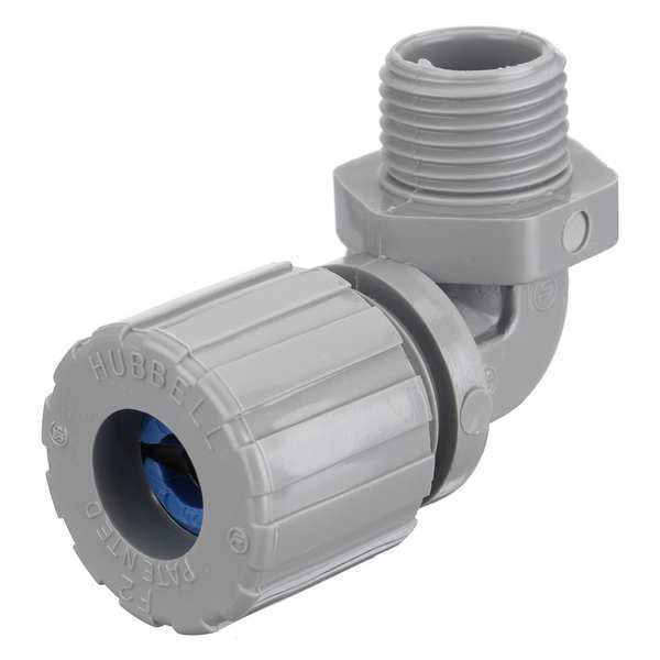Liquid Tight Connector, 3/4in, 90 deg, Blue
