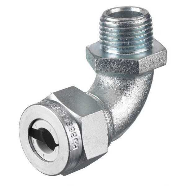 Liquid Tight Connector, 1/2in., 90 deg, Wht