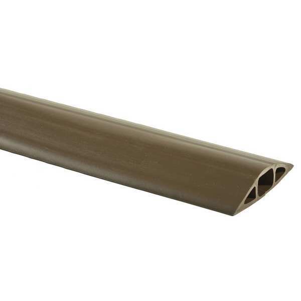 Cable Protector, 1 Channel, Brown, 10 ft. L