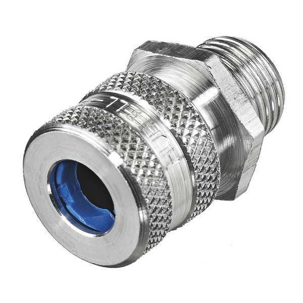 Liquid Tight Connector, 3/8 in., Blue