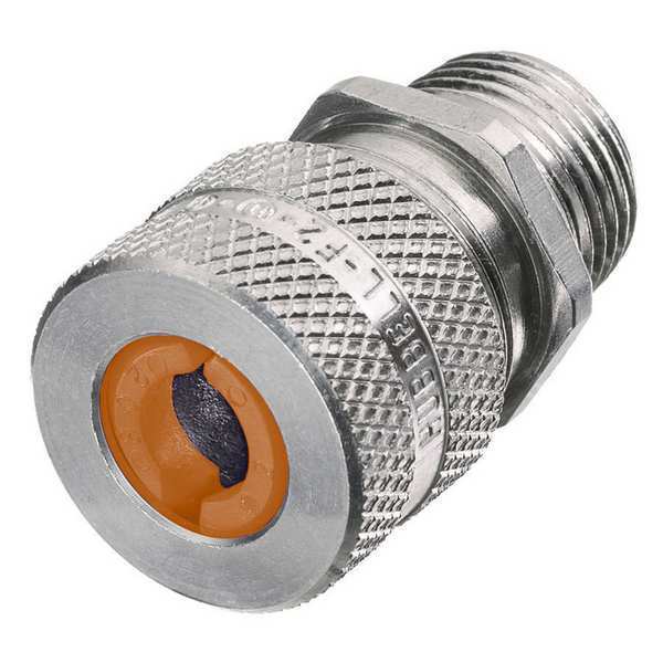Liquid Tight Connector, 1/2in., Orange