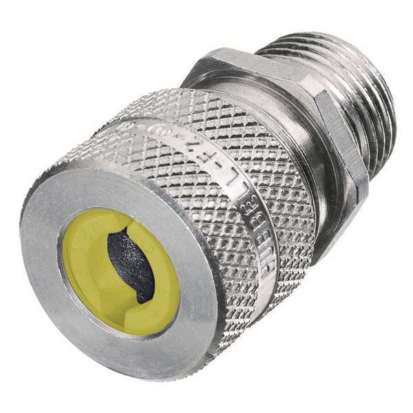 Liquid Tight Connector, 3/4in., Yellow