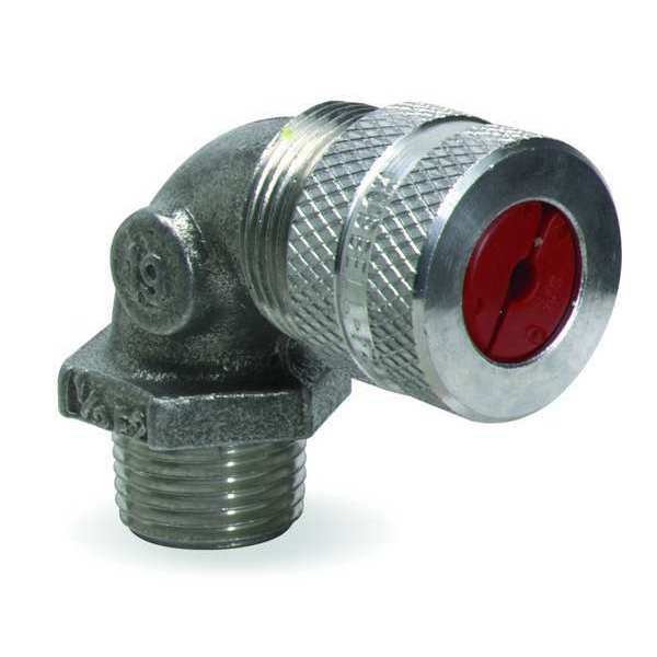 Liquid Tight Connector, 1/2in, 90 deg, Blue