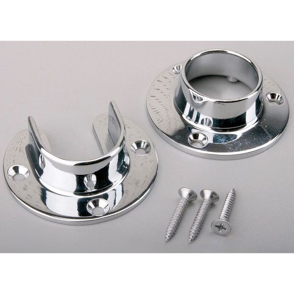 Pole Socket, Chrome, PK2