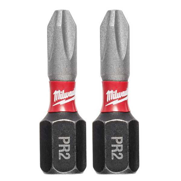 SHOCKWAVE 1 in Phillips #2 Drywall Impact Reduced Diameter Power Bit, 2-Piece Pack