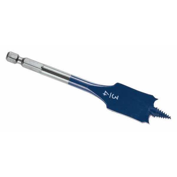 Stubby Spade Bit, 3/4 In, 1/4 Hex, 4 In L
