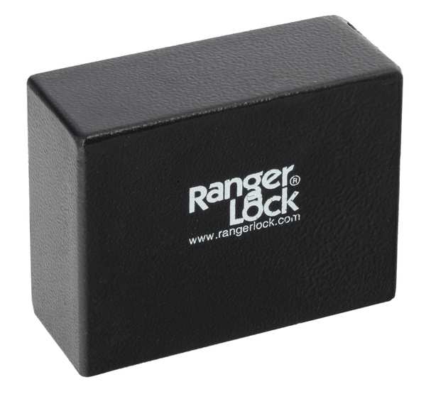 Padlock Guard, Hardened Steel, Blk, 3