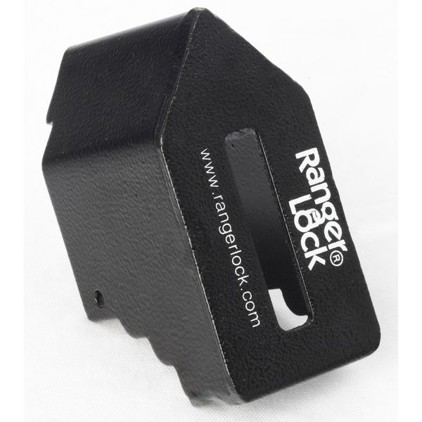 Padlock Guard, Hardened Steel, Blk, 5-1/4