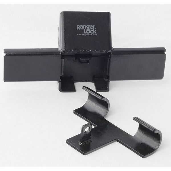 Padlock Guard, Hardened Steel, Blk, 12