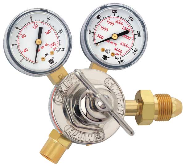 Gas Regulator, Single Stage, CGA-580, 150 psi, Use With: Argon, Nitrogen