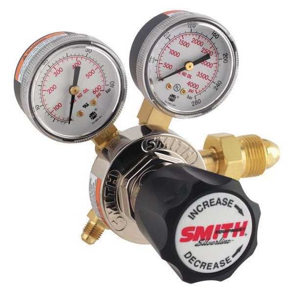 Gas Regulator, Single Stage, CGA-580, 450 psi, Use With: Nitrogen