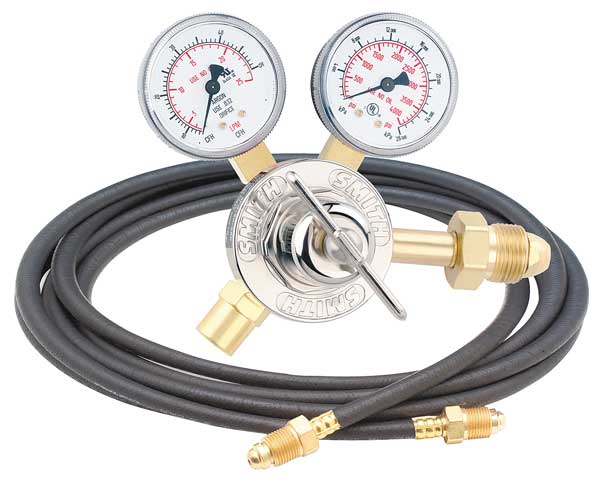 Flow Gauge Regulator, Single Stage, CGA-580, 50 cfh, Use With: Argon