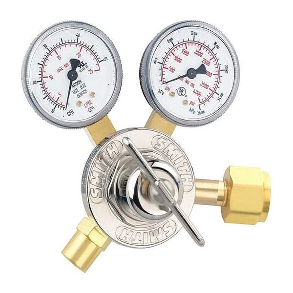 Flow Gauge Regulator, Single Stage, CGA-320, 50 cfh, Use With: Carbon Dioxide