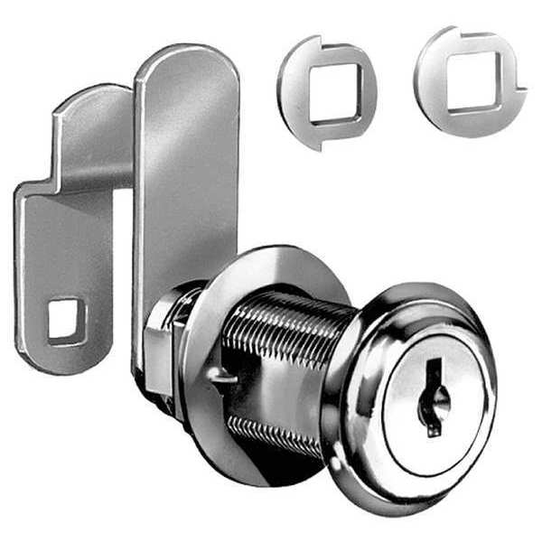 Disc Tumbler Keyed Cam Lock, Keyed Alike, C413A Key, For Material Thickness 1 7/16 in