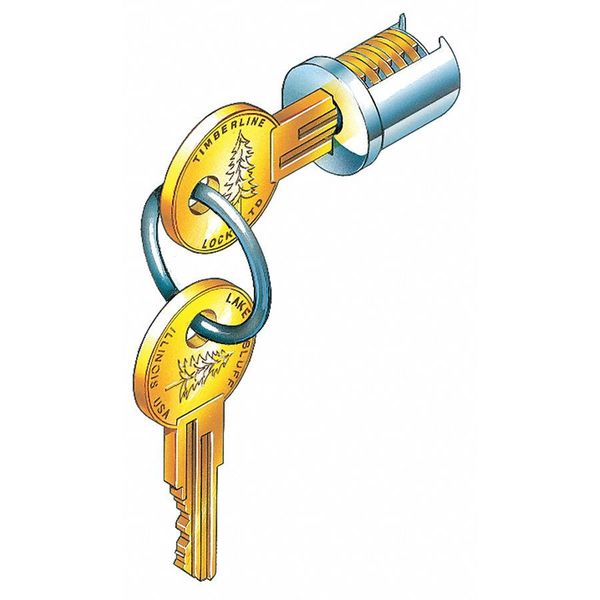 Lock Cylinder, Nickel, Key Different