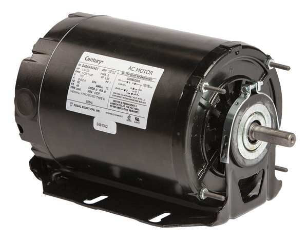 Split-Phase Belt Drive Motor, 1/3, 1/11 HP, 48 Frame, 115V AC Voltage, 1,725/1,140 Nameplate RPM