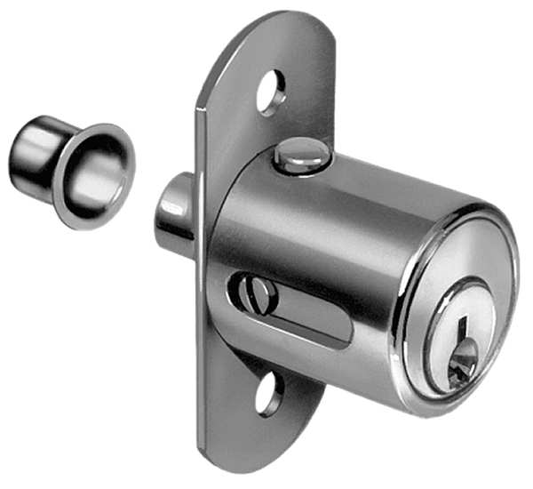 Sliding Door Lock, Chrome, Key 107