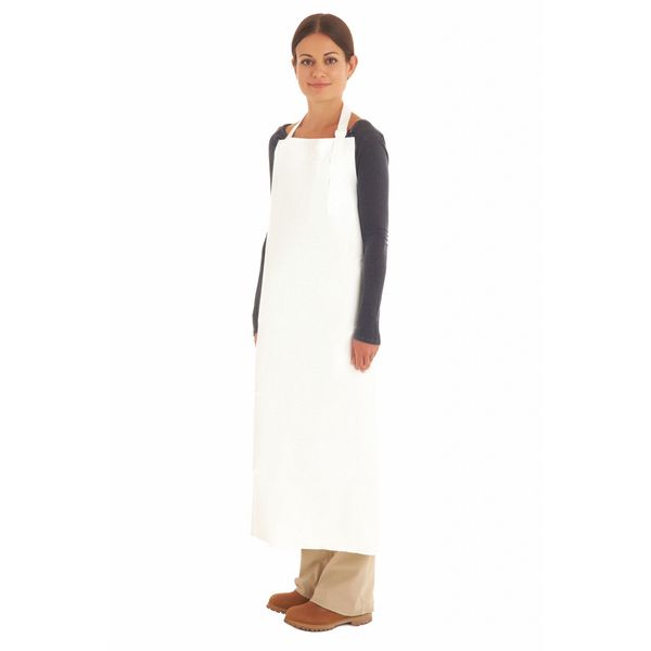 Bib Apron, White, 50 In. L