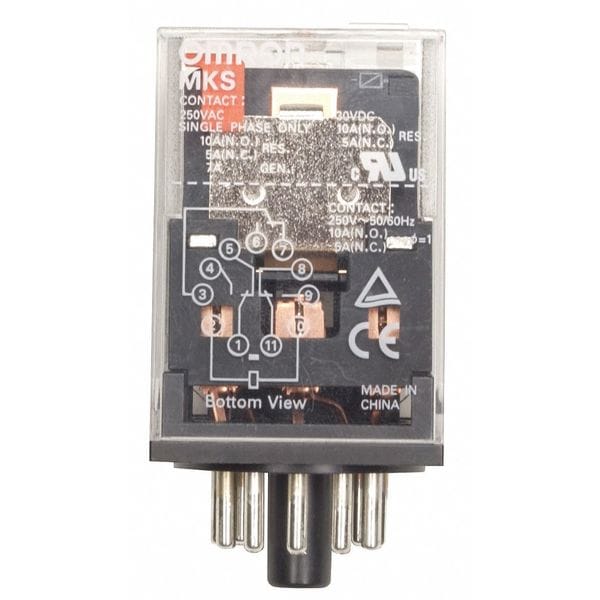 General Purpose Relay, 24V DC Coil Volts, Octal, 11 Pin, 3PDT