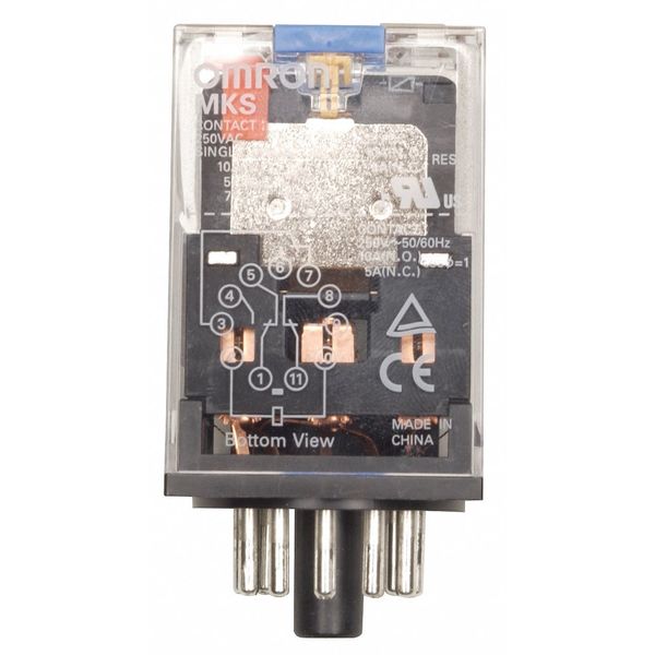 General Purpose Relay, 12V DC Coil Volts, Octal, 8 Pin, DPDT