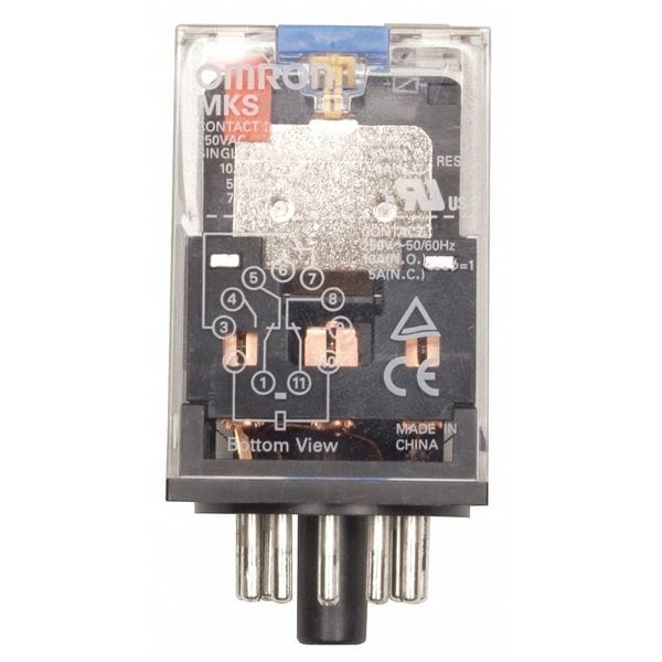 General Purpose Relay, 24V AC Coil Volts, Octal, 8 Pin, DPDT