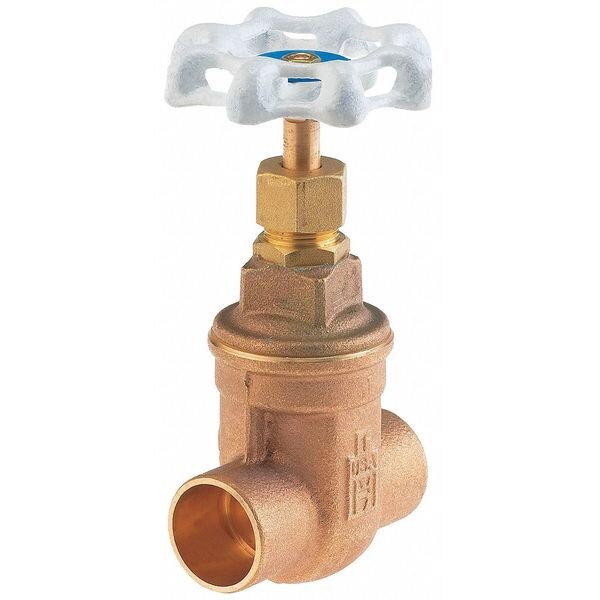 Gate Valve, 3/4 In., Solder, Bronze
