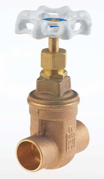 Gate Valve, 1-1/2 In., Solder, Bronze