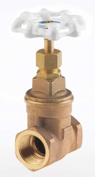 Gate Valve, 1 In., Bronze, Non-Rising Stem