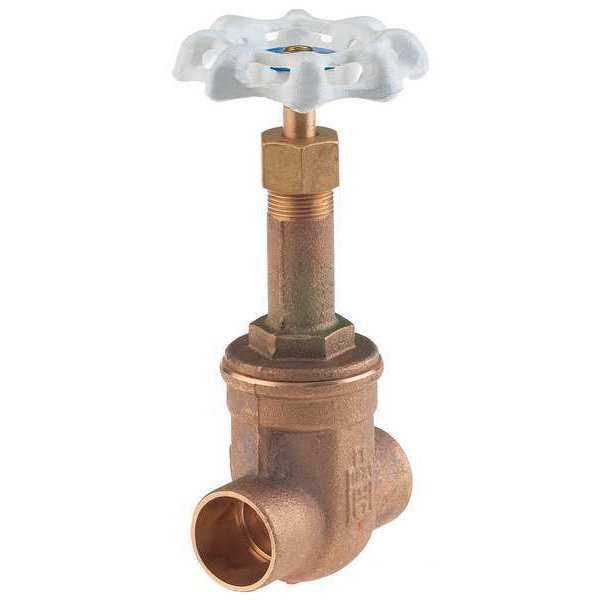 Gate Valve, 1-1/2 In., Solder, Bronze