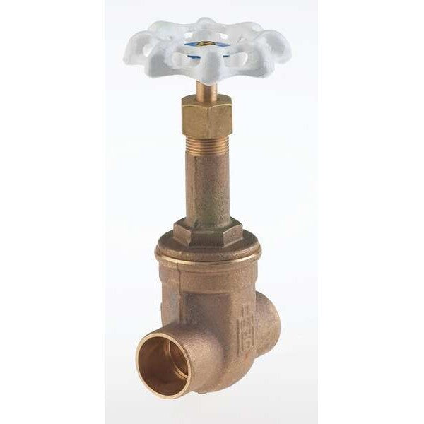 Gate Valve, 1-1/4 In., Solder, Bronze