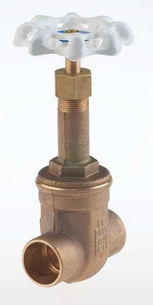 Gate Valve, 1-1/2 In., Solder, Bronze