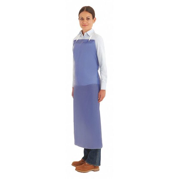 Alphatec Chemical Resistant Bib Apron, Vinyl, Medium Duty, 8 mil, 44 in Length, Universal Size