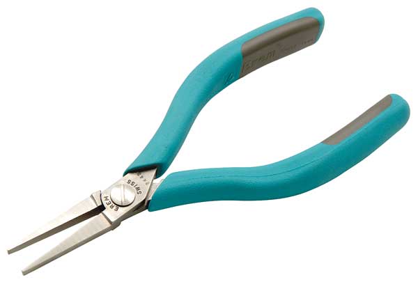 5 3/4 in Flat Nose Plier, Side Cutter Ergonomic Handle